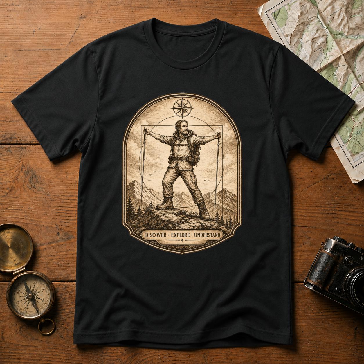Vitruvian Hiker T-Shirt