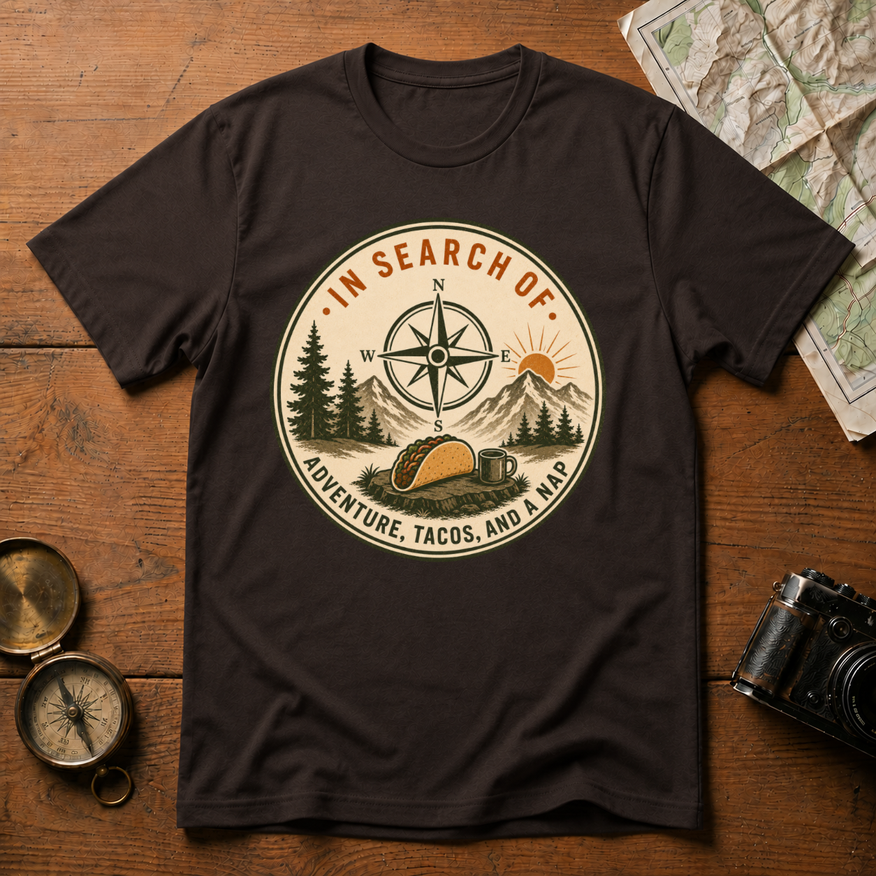 Adventure, Tacos and a Nap T-Shirt