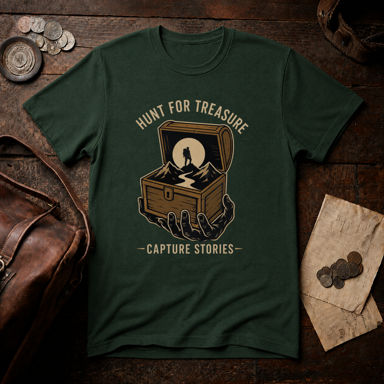 Hunt for Treasure Capture Stories T-Shirt