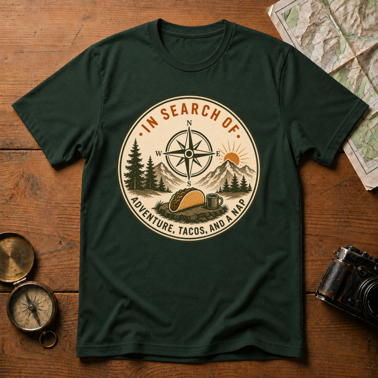 Adventure, Tacos and a Nap T-Shirt