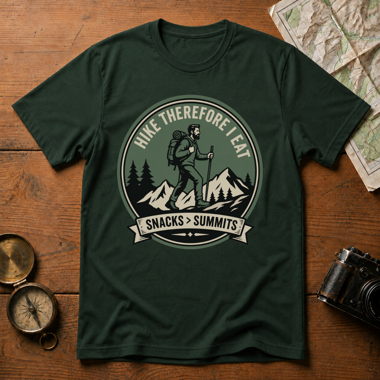 I Hike Therefore I Eat T-Shirt
