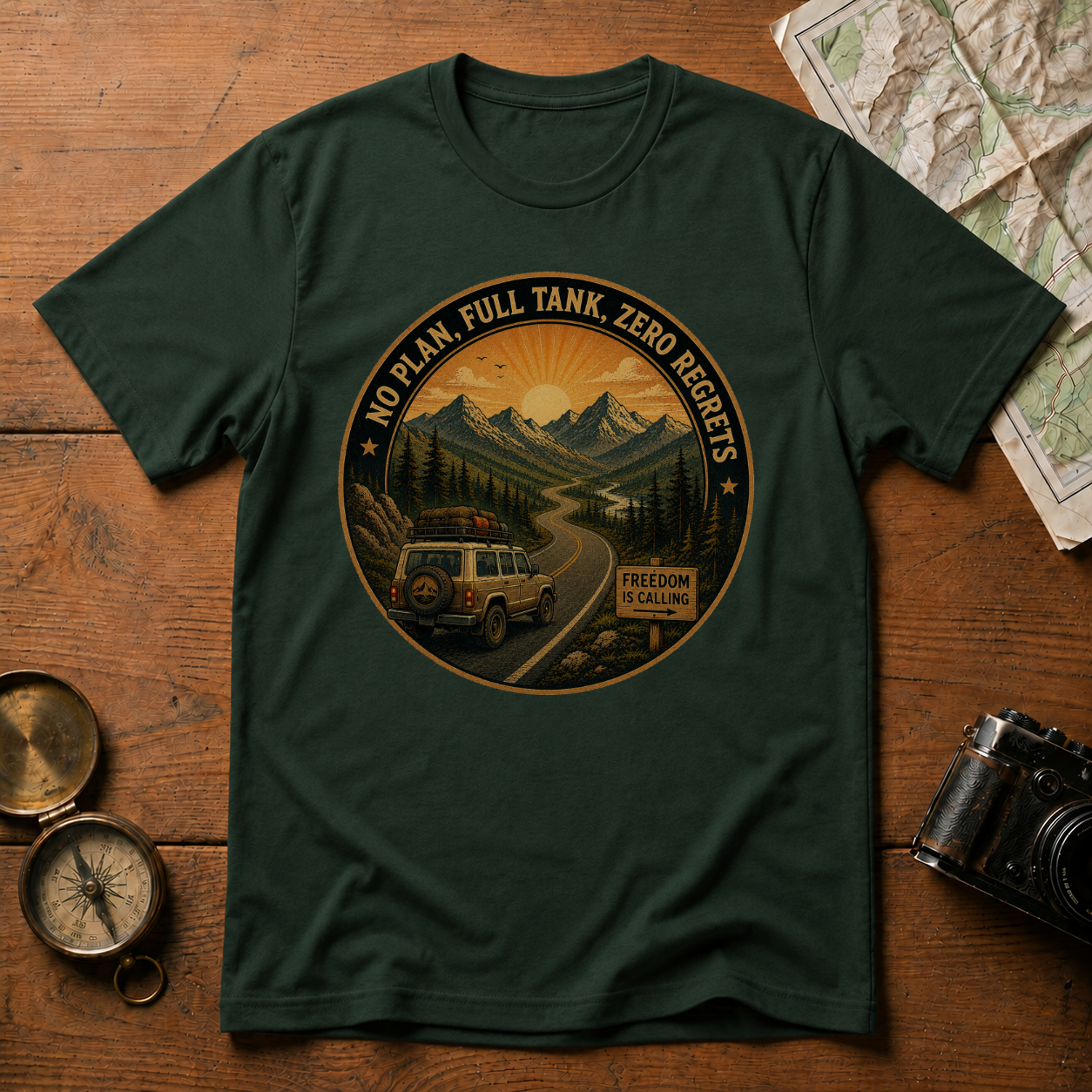 No Plan Full Tank Zero Regrets T-Shirt