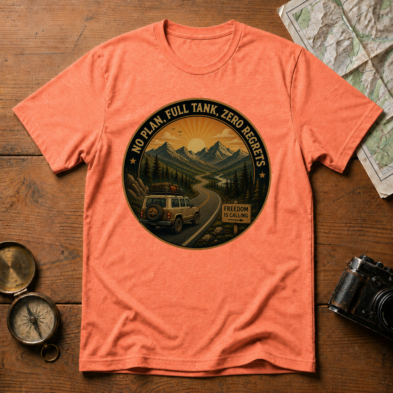 No Plan Full Tank Zero Regrets T-Shirt