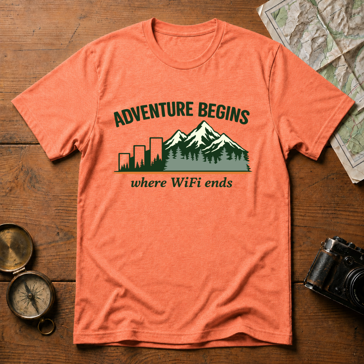 Adventure Begins WiFi ends T-Shirt