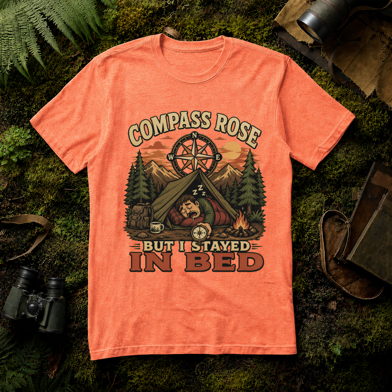Compass Rose But I Stayed in Bed T-Shirt