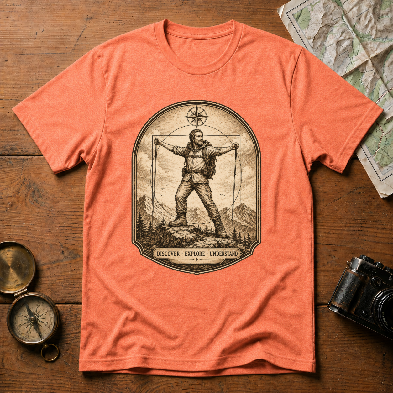 Vitruvian Hiker T-Shirt