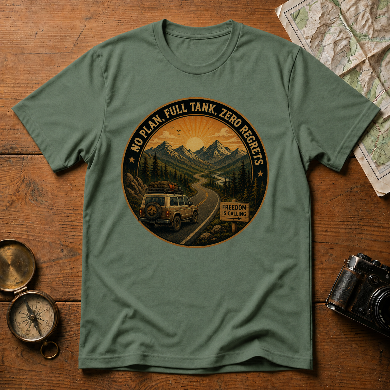 No Plan Full Tank Zero Regrets T-Shirt