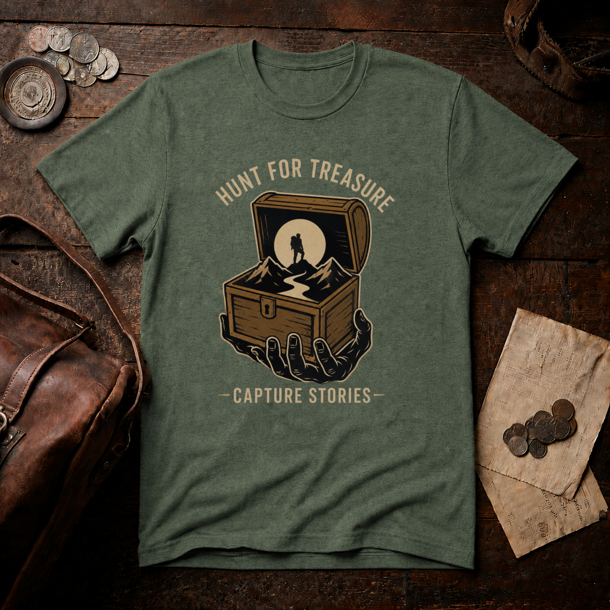 Hunt for Treasure Capture Stories T-Shirt