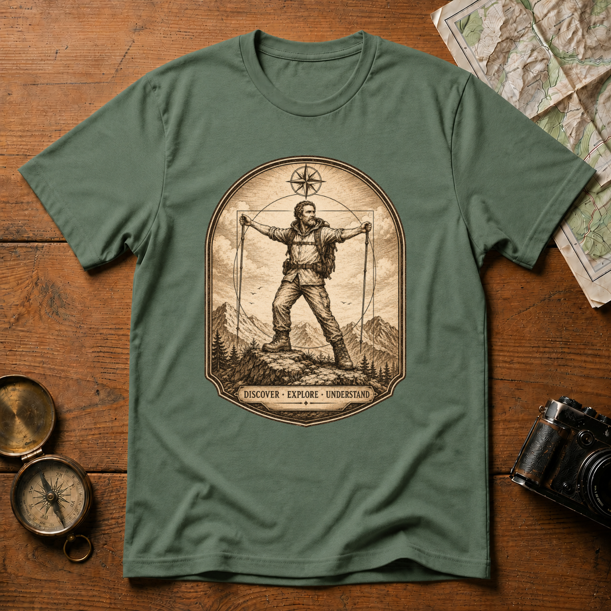 Vitruvian Hiker T-Shirt