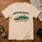 Adventure Begins WiFi ends T-Shirt