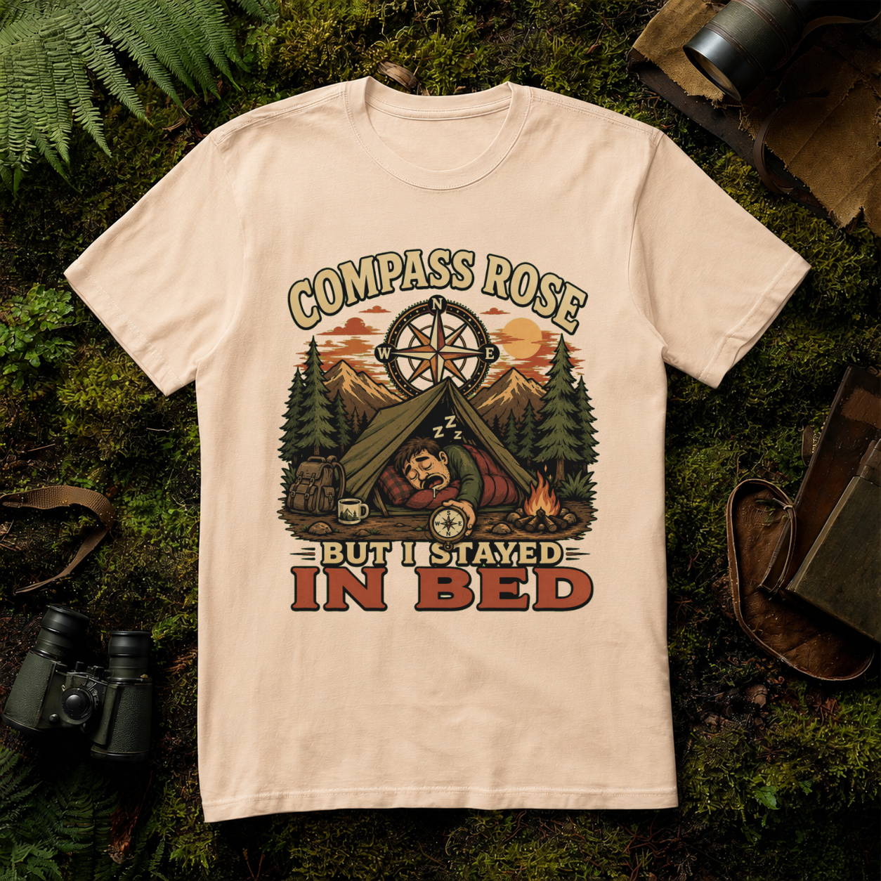 Compass Rose But I Stayed in Bed T-Shirt