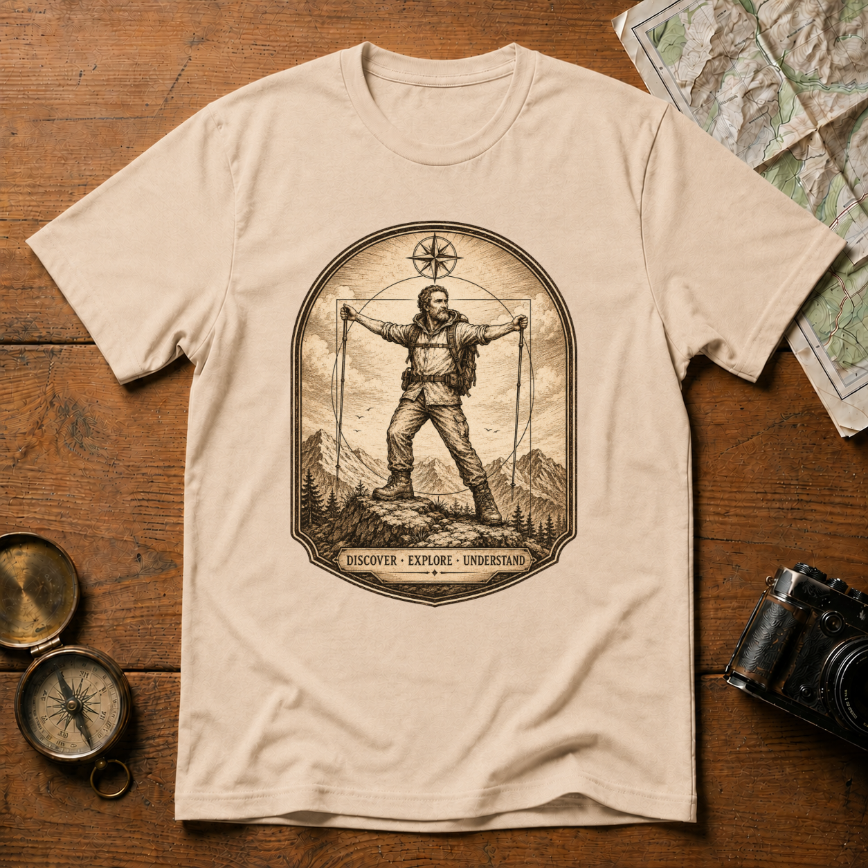 Vitruvian Hiker T-Shirt