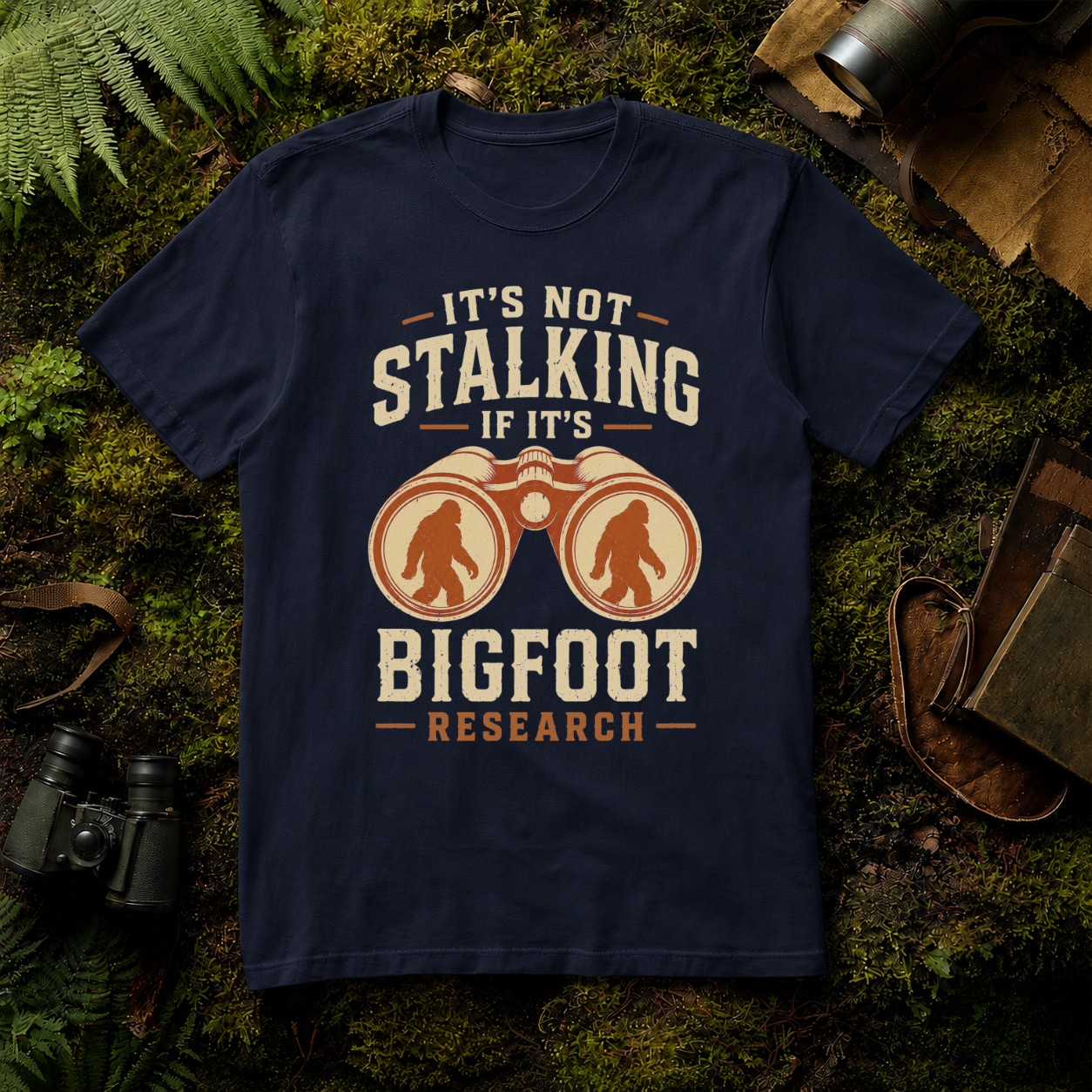 It's Not Stalking if it's Bigfoot Research T-Shirt